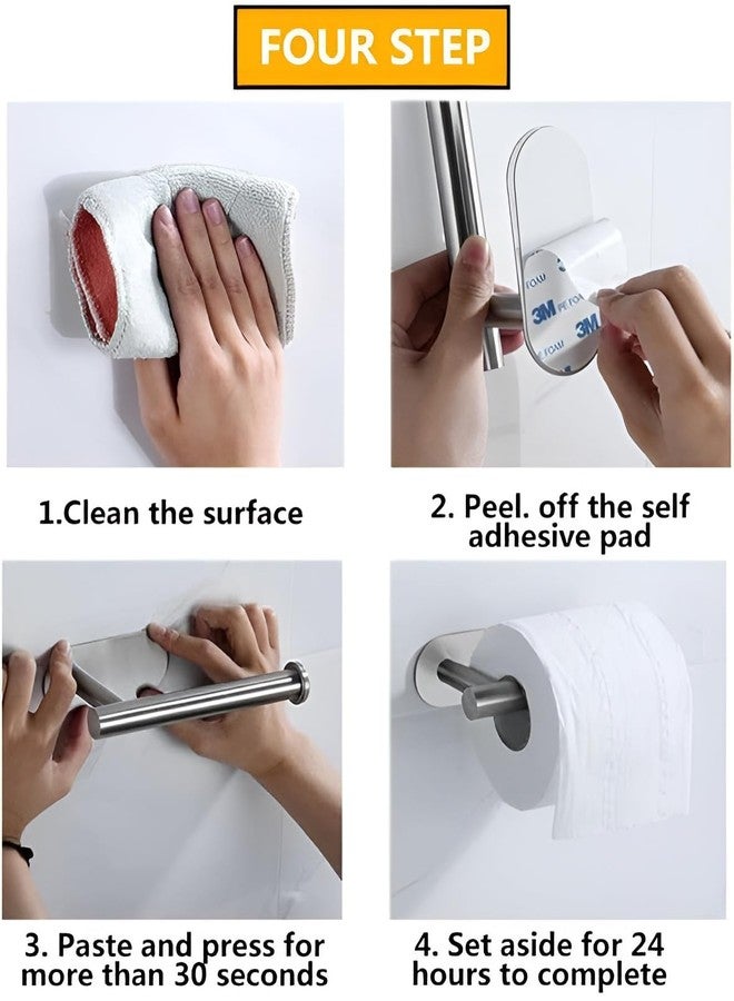 BANZER Self Adhesive Towel Ring Stainless Steel Napkin Towel Hanger for Washbasin Anti Rust Strong Sticker Towel Holder for Bathroom Napkin Holder Bathroom Accessories (Satin) (Regular) - Pack of 2 - Image 5